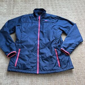 Helly Hansen Polartec H2 Flow Jacket Women's XL Navy Pink Hike Outdoor *READ*